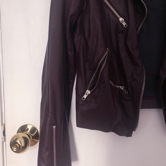 Olivaceous Faux Leather Jacket - Picture 3 of 4